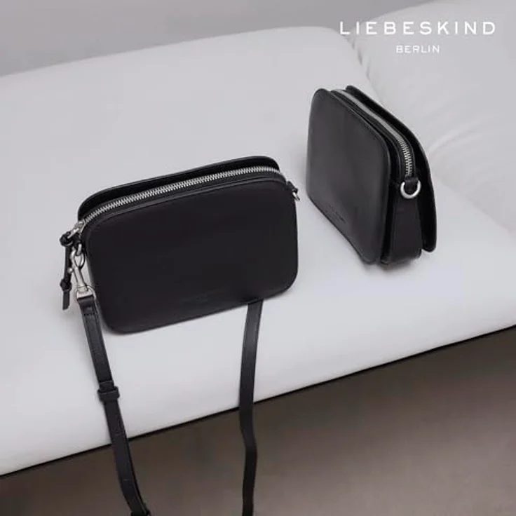 Liebeskind Berlin Umhängetasche NOOS HARRIS Luka, Leder, Midnight Sky, mit Reißverschluss und abnehmbarem verstellbarem Schulterriemen – Bild 6
