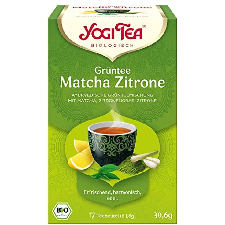 YogiTea Bio Grüntee Matcha Zitrone – Bild 2