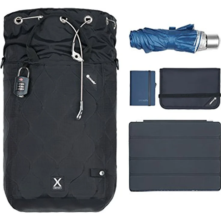 Pacsafe Travelsafe X15 - Mobiler Safe mit TSA-Zahlen Schloß, Trage-Tasche mit Anti-Diebstahl Technologie, 15 Liter, Schwarz/Black – Bild 4