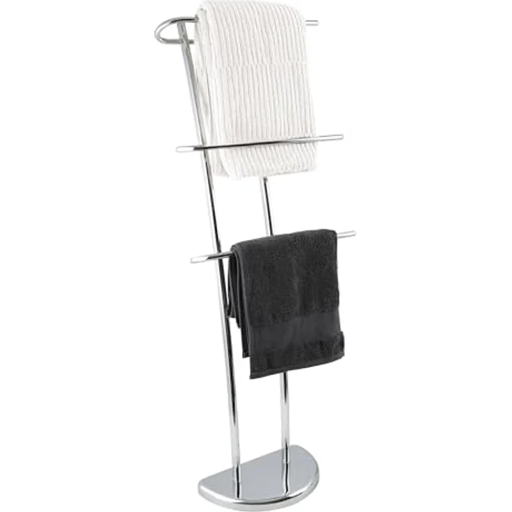MSV Handtuchhalter für Hand- und Gästetücher Handtuchständer mit 3 Stangen - Handtuchstange verchromt ideal fürs Badezimmer – Bild 7