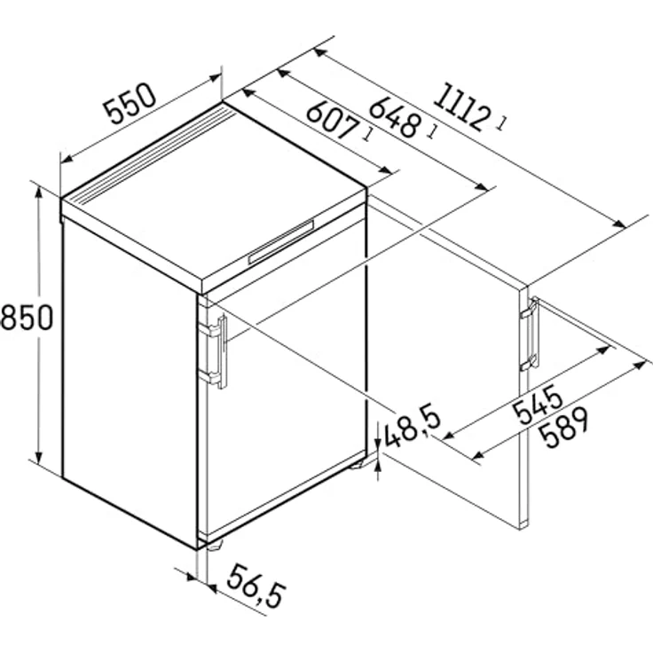 Liebherr FE 1404, Gefrierschrank mit 140 Liter Nutzinhalt, energieeffizient, Weiß – Bild 2