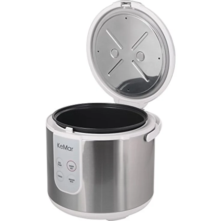 KeMar Kitchenware KRC 130 digitaler Reiskocher, 700 Watt, 1,8 Liter Fassungsvermögen, silber, Edelstahl – Bild 5