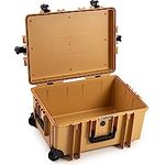 B&W International GmbH B&W Transportkoffer Outdoor Typ 6800 Desert tan, Trolley Koffer, ideal auf Tour - wasserdicht nach IP67 Zertifizierung, staubdicht, bruchsicher und unverwüstlich