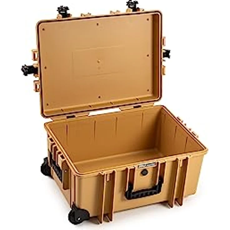 B&W International GmbH B&W Transportkoffer Outdoor Typ 6800 Desert tan, Trolley Koffer, ideal auf Tour - wasserdicht nach IP67 Zertifizierung, staubdicht, bruchsicher und unverwüstlich – Bild 1