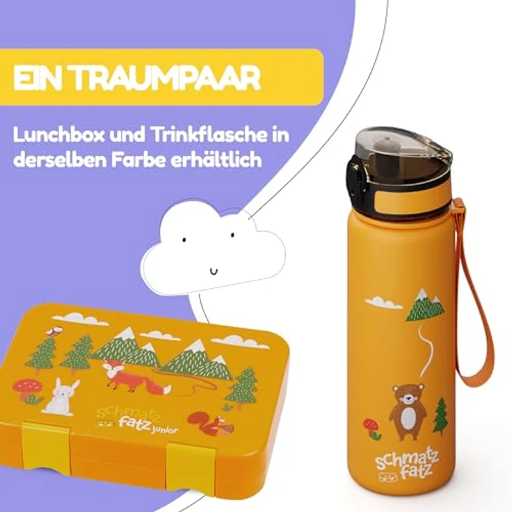 Klarstein Schmatzfatz Trinkflasche, 500 ml, auslaufsicher mit Fruchtaufsatz, BPA-frei, ideal für Kindergarten und Sport – Bild 7
