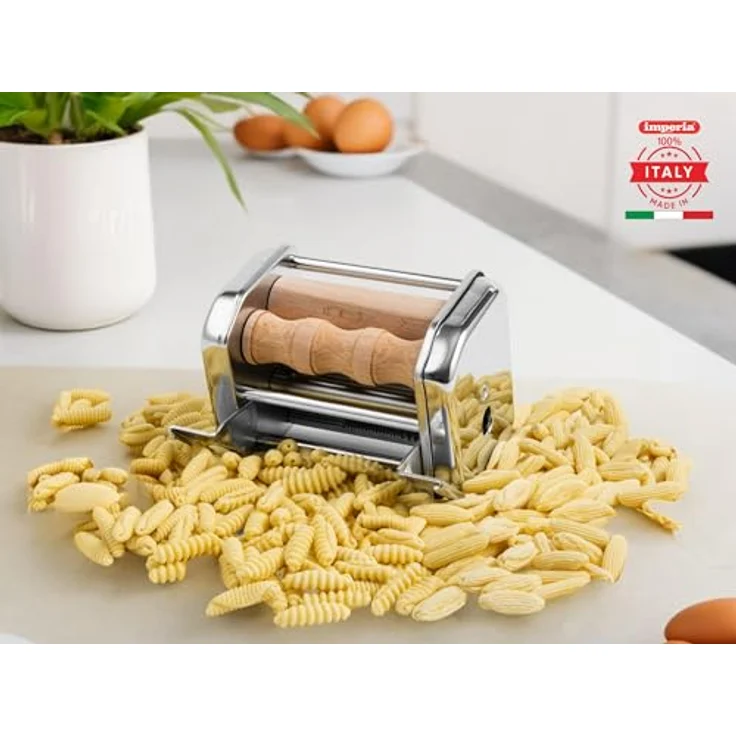 Imperia MilleGnocchi Classica Linie, Nudelmaschinenzubehör aus Stahl für Cavatelli, Gnocchetti Sardi und Rigatelli, mit Kurbel (Modello 2024), Made in Italy – Bild 3