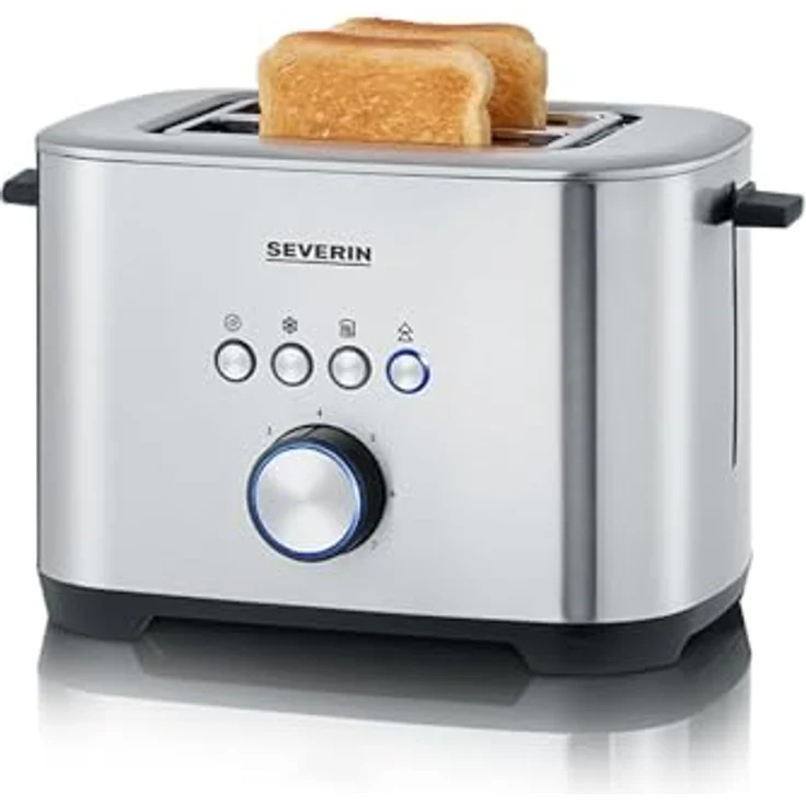 Severin AT 2510 Doppelschlitztoaster, 800W, 7 Bräunungssufen, edelstahl – Bild 2