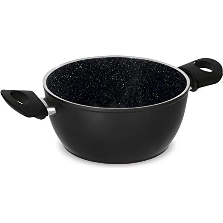 Barazzoni Dolomitica Extra Bratpfanne Kasserolle 24 cm Schwarz