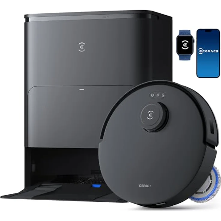 ECOVACS DEEBOT T30S PRO Saugroboter mit Wischfunktion, 11.000 Pa, ZeroTangle Technologie, 70°C heißes Wasser Wischen beim Waschen, TruEdge™ Adaptives Kantenwischen, AI-Hindernisvermeidung – Bild 1