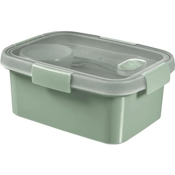 Curver Rect 1.2 Litre Storage Box with Lid - Recycle (Smart Eco Line) Plastic - Smart To Go Lunch Rectangular 1,2L