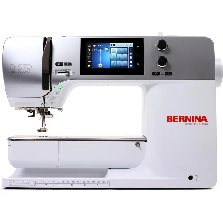 Bernina B 570 QE, Nähmaschine für Quilten mit verlängertem Freiarm, Jumbo-Unterfadenspule und adaptiver Fadenspannung
