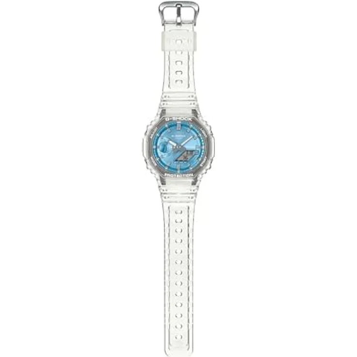 CASIO G-SHOCK Chronograph GA-2100BM-7A2ER, digitale Quarzuhr für Herren, bis 20 bar wasserdicht, mit robustem Resinarmband, in Weiß – Bild 3
