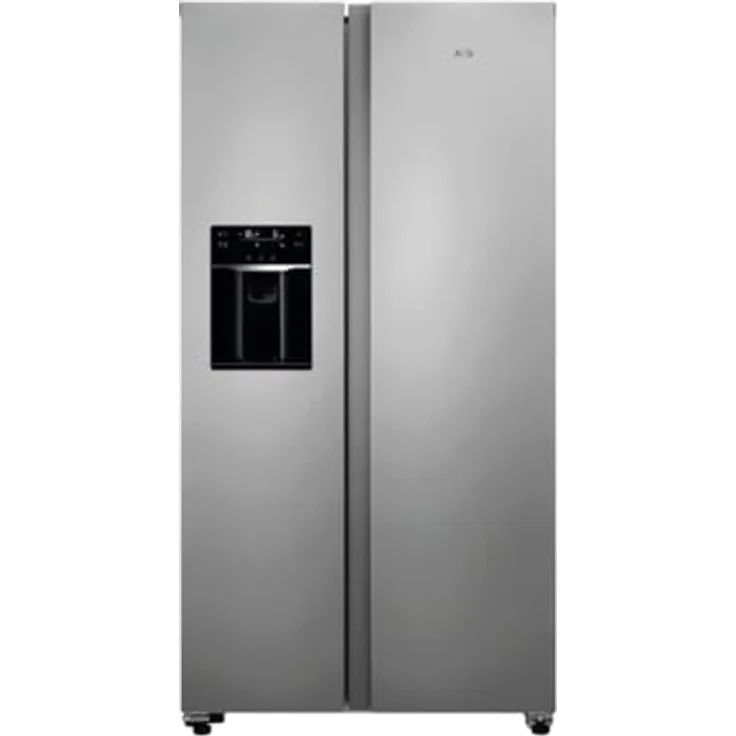 AEG ORX9V351DU Side by Side Kühlschrank, 1770 mm, 572 L, TwinTech® mit NoFrost, Edelstahl-Look mit grauen Seiten – Bild 1