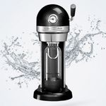 KitchenAid Wassersprudler Sodastream Artisan - Soda Maker in Onyx Black, mit CO2-Hebel und wiederverwendbarer 1 Liter Trinkwasserflasche