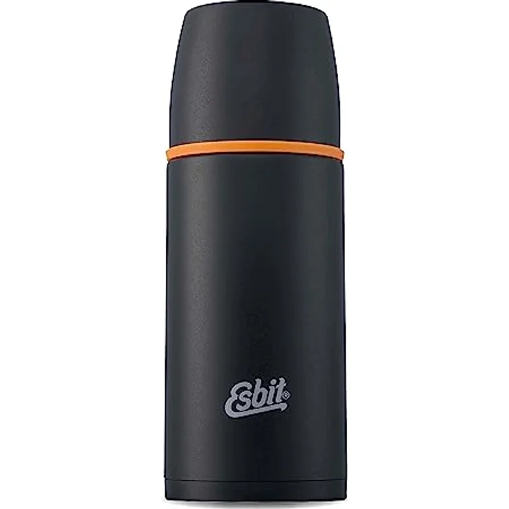 Esbit Isolierflasche, 0,5L, aus Edelstahl, inkl. zwei Trinkbecher, schwarz – Bild 2