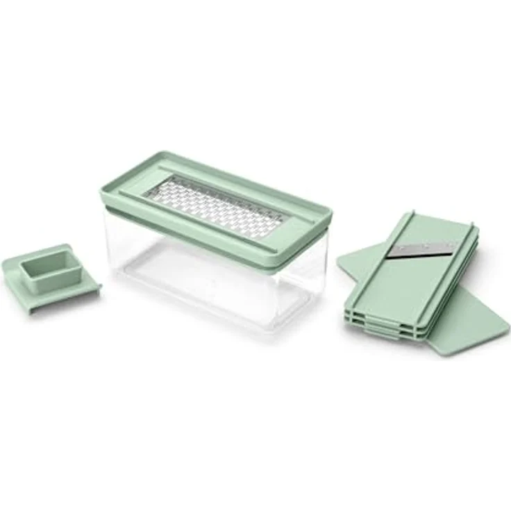 Brabantia Tasty+ Hobel- und Reibe-Set, Jadegrün, vielseitiges Küchengerät für präzises Hobeln und Reiben – Bild 2