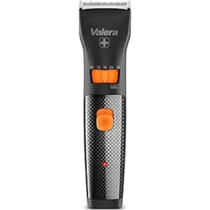 Valera, Swiss Excellence Smart, Haarschneider mit 46 mm Durablade-Klingen, 5 Schnittlängen, 6 Abstandskämme, kabelloser Betrieb oder mit Netzteil, inklusive Batterie, 100-240 V, Schwarz