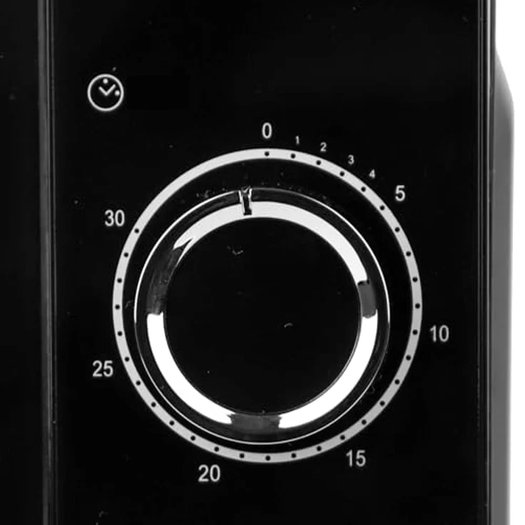 Emerio Mikrowelle 070053701, 20 L, 700 W, schwarz, 6 Leistungsstufen, mechanische Bedienung, Timerfunktion – Bild 3