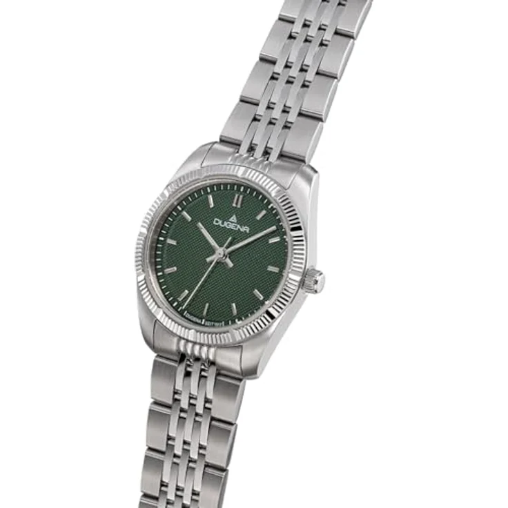 Dugena Damen-Armbanduhr Paris, Quarz, Edelstahl, Mineralglas, 5 bar, Grün/Silber – Bild 2