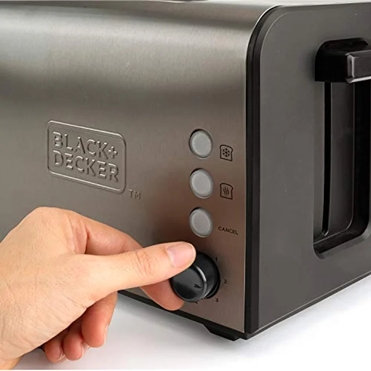 Black + Decker ES9600060B BXTO900E Toaster, 900, Edelstahl, Grau – Bild 4