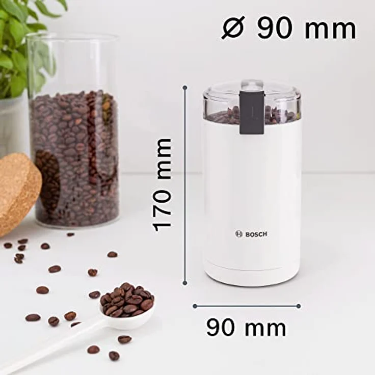 Bosch TSM6A011W Kaffeemühle, 180 Watt, weiß – Bild 3