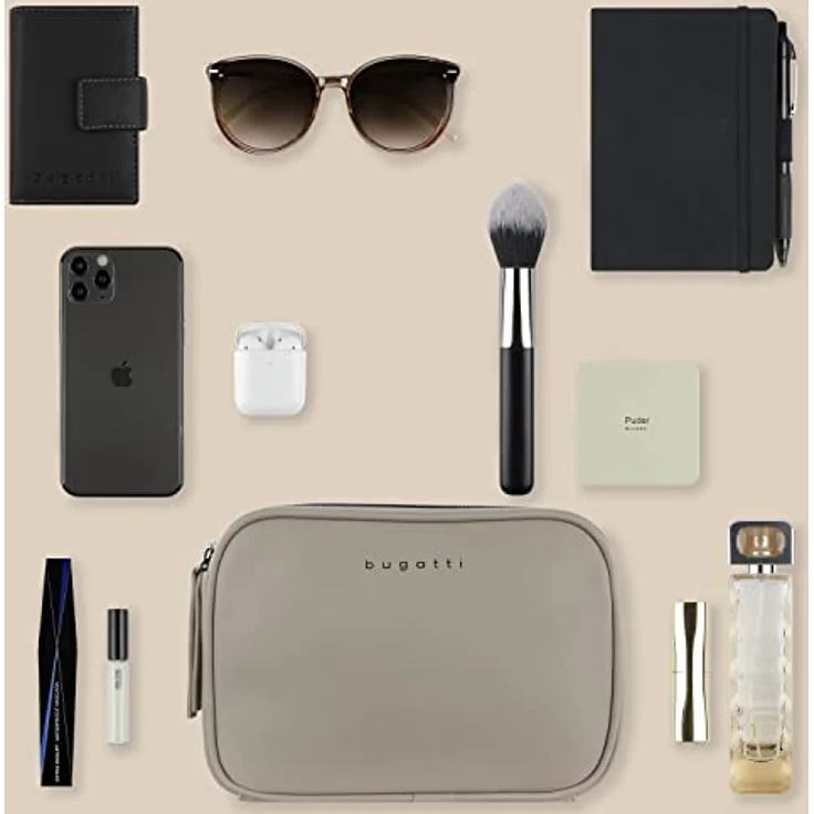 Bugatti Almata Crossbody Bag, Umhängetasche aus Kunstleder mit 3 Hauptfächern, braun – Bild 5
