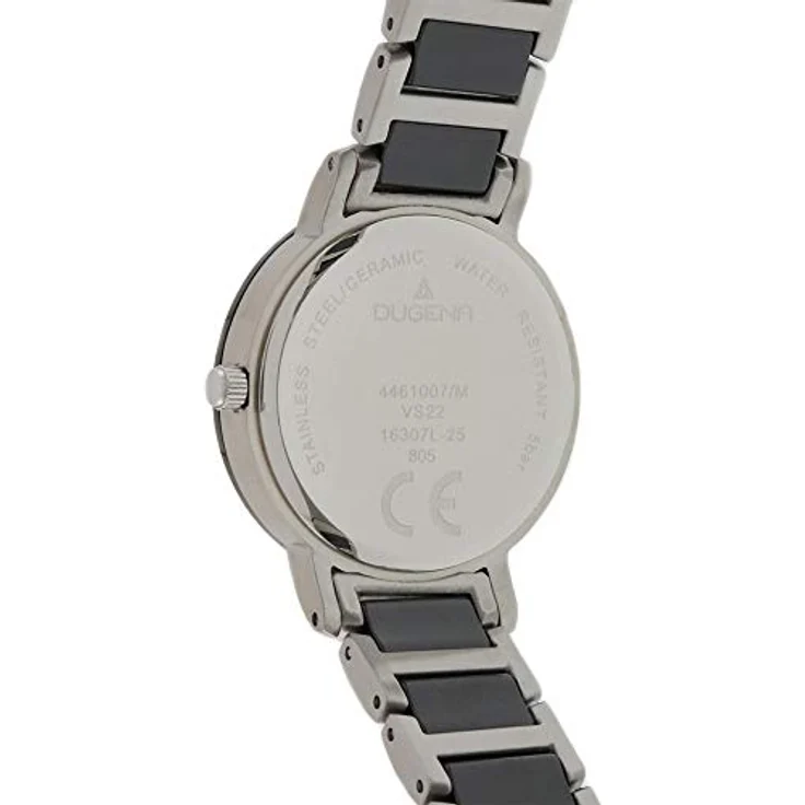 Dugena Damen Uhr Edelstahl-Ceramic Solar 4461007 Datum – Bild 3