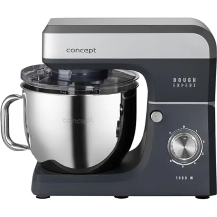 Concept Dough Expert RM6010, Planetenküchenmaschine mit 1900 W Leistung, 7-l-Edelstahlschüssel, Heizfunktion und 6 Geschwindigkeiten – Bild 3