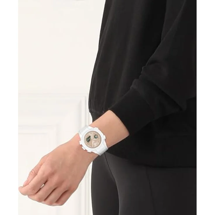 Lacoste LC33 Analoge-Digitale Multifunktions-Quarzuhr für Damen mit Weißem Silikonarmband, 40 mm TR90-Gehäuse, Roségold Zifferblatt, Wasserdicht bis 10 ATM – Bild 5