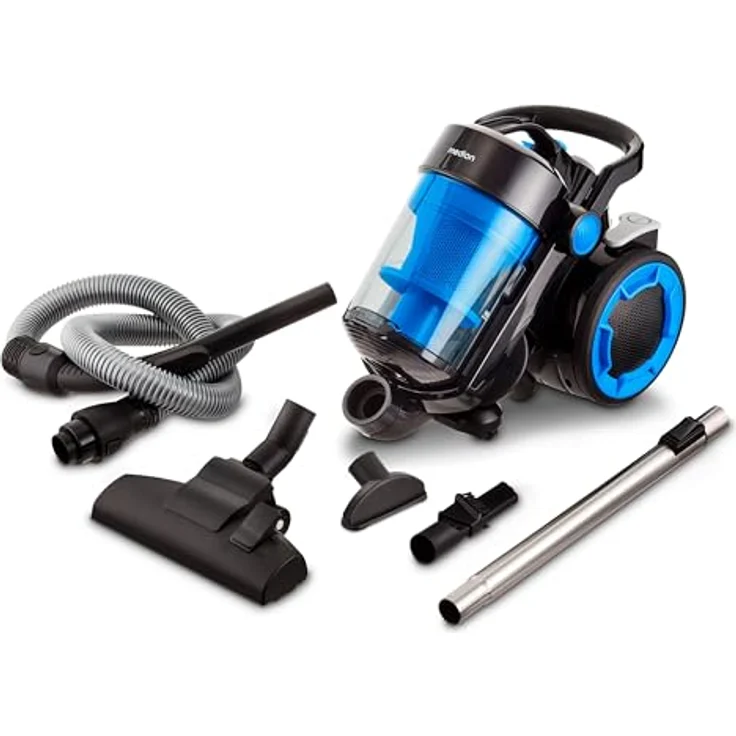 MEDION Beutelloser Zyklon-Staubsauger P4000 (900 Watt Leistung, 4,3 Liter Staubbehälterkapazität, waschbarer HEPA 13 Filter, 11 m Arbeitsradius, MD 11906) blau – Bild 1