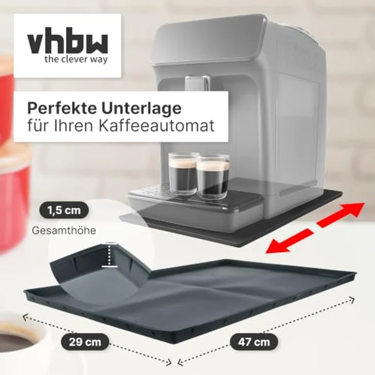 vhbw Antirutschmatte für Tchibo Küchenmaschinen, Gleitmatte 47 x 29 cm, schwarz – Bild 2