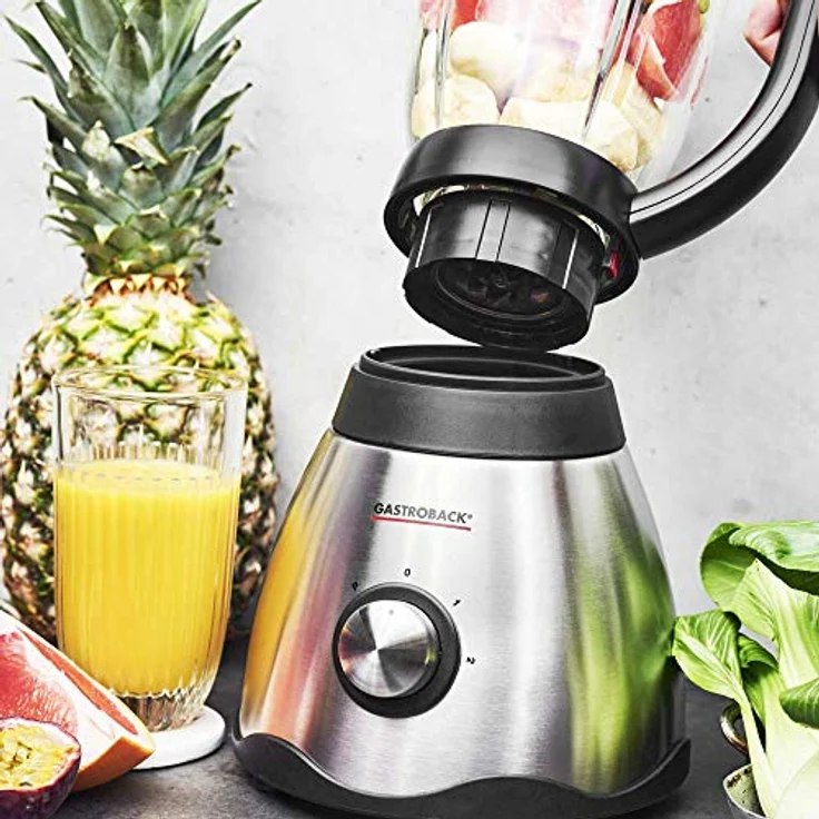 GASTROBACK 41003 Vital Plus, 850 Watt, hitze-und kältebeständiger 1.5 Liter Borosilikatglasbehälter Mixer, 1.5 liters, silber – Bild 6