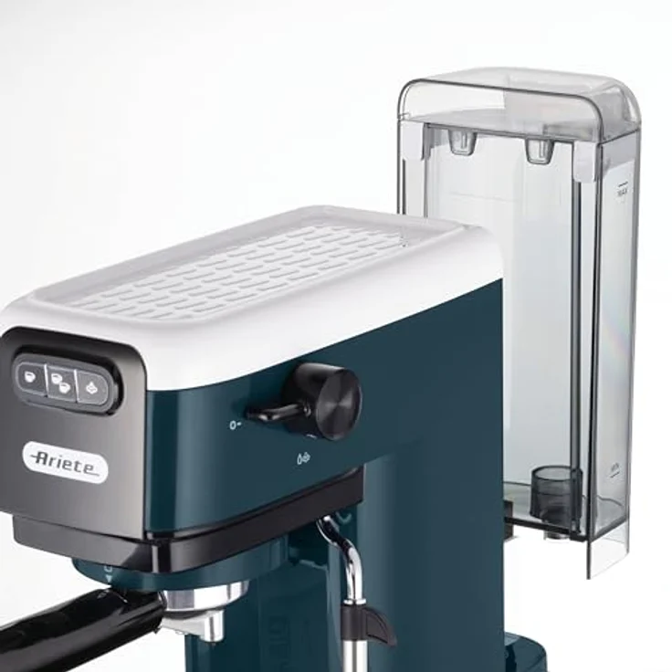 Ariete 1399 Espressomaschine Snow White, 1300 W, 1,1 l, 15 bar Druck, für Pulver und ESE-Pads, 2 Tassen, Cappuccino – Bild 4
