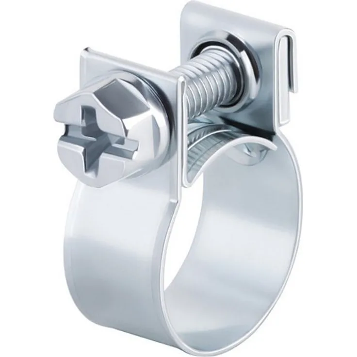 NORMA ABA Mini Spannbackenschelle 12/9 C7 W1, verzinkter Stahl, 50 Stück, hohe Spannkraft