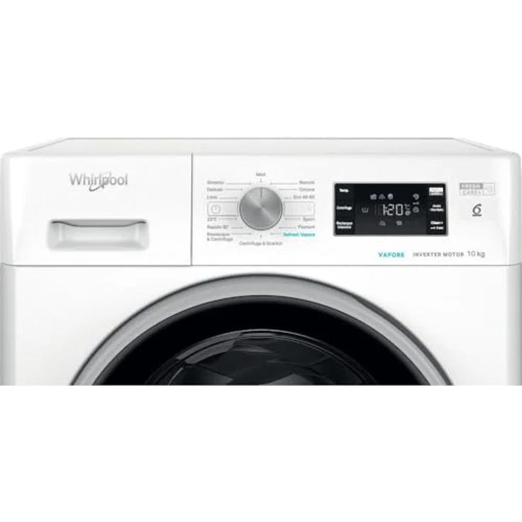 Whirlpool FFB 1048 BSV IT, Freistehende Waschmaschine mit 10 kg Fassungsvermögen, 1400 U/min, Inverter Technologie, Vapore, 6° Senso, FreshCare+ – Bild 5