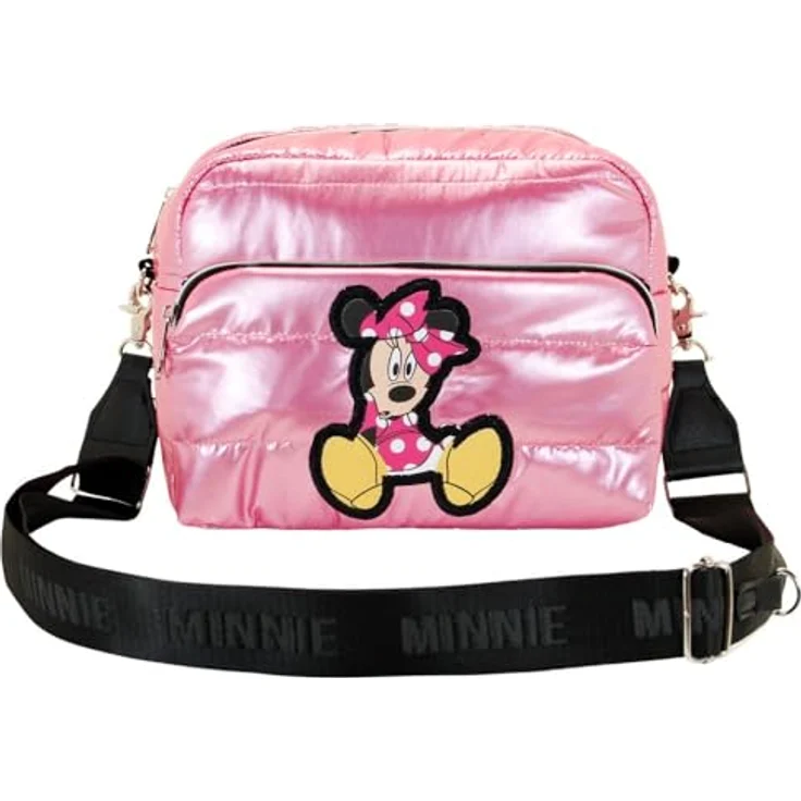 Karactermania Umhängetasche Disney Minnie Maus, rosa Schultertasche mit verstellbarem Schulterriemen und gepolstertem Innenleben – Bild 3