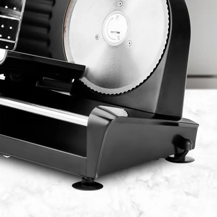 Ufesa Katana Pro, Aufschnittmaschine mit 200 W Motor, maximaler Scheibendicke von 2 cm, Edelstahl, Schwarz – Bild 6