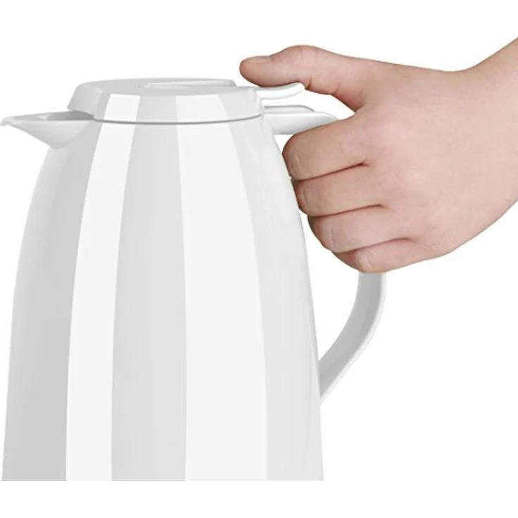 EMSA Mambo Quick Tip Isolierkanne 1,5l, Kunststoff, hochglanzweiß – Bild 5