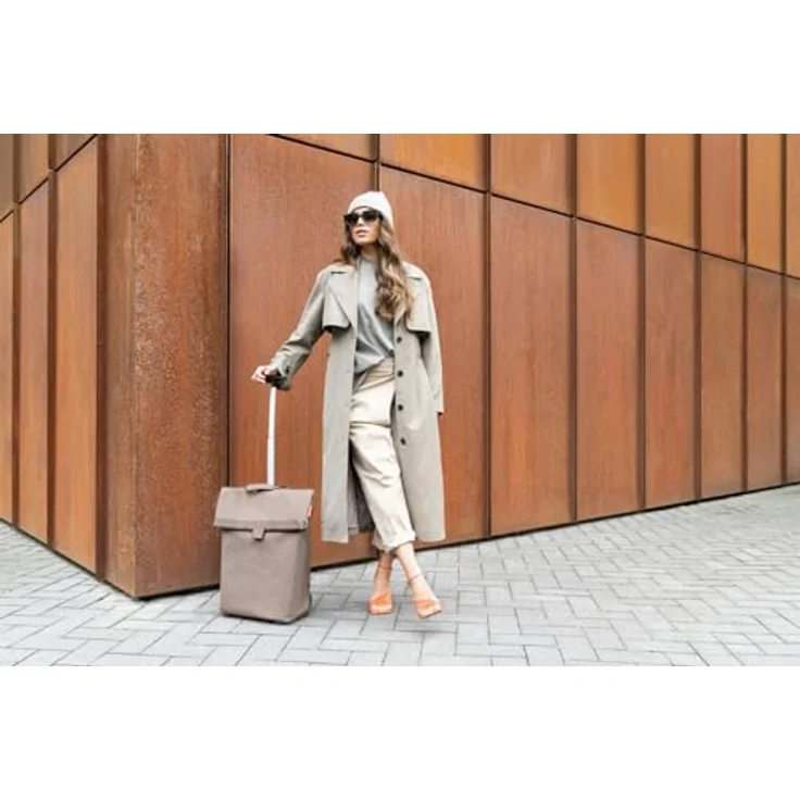 reisenthel Trolley M Herringbone Mokka, Koffer mit 43 l Volumen, wasserabweisend, leicht transportierbar – Bild 7