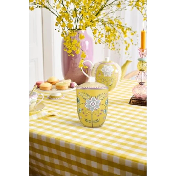 PIP STUDIO Lily&Lotus Yellow Aufbewahrungsdose, 1,5l Porzellan mit klassischem Muster – Bild 4