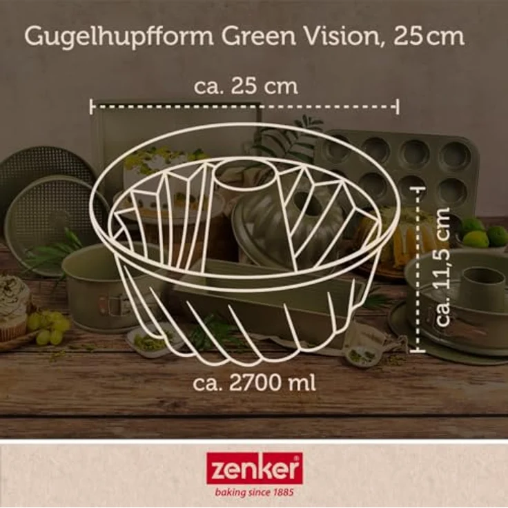 Zenker Gugelhupfform Green Vision, Durchmesser25cm – Bild 6