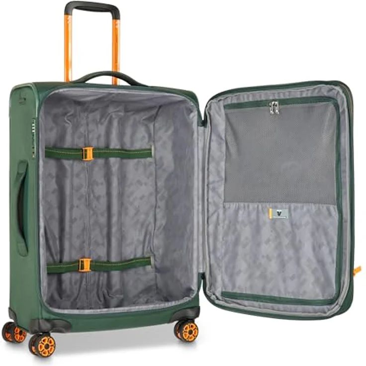 RONCATO MOVE Trolley weich, erweiterbar mit Reißverschluss, 4 Rollen, Grün Wald, Set 3 trolley – Bild 5