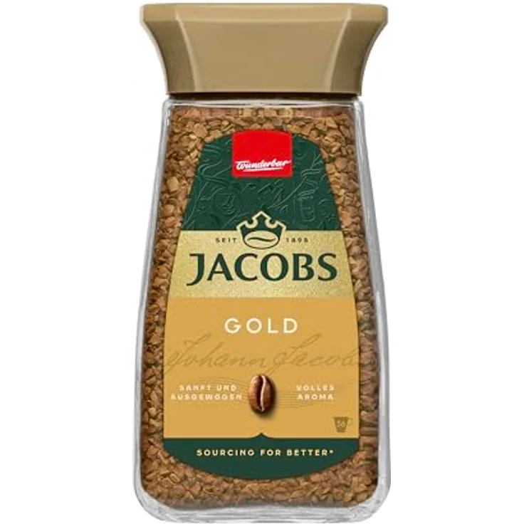 Jacobs Gold, Löslicher Kaffee, Instantkaffee, Instant Kaffee, Löskaffee, Glas, 100 g – Bild 2