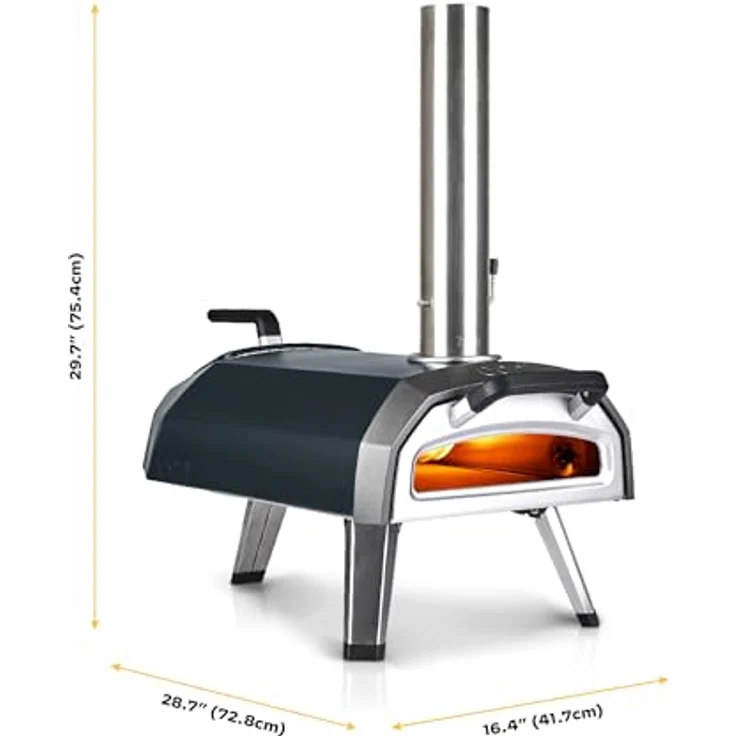 Ooni Karu 2 Multi-Brennstoff Pizzaofen Tragbarer Outdoor Gas-/Holz-/Holzkohle Pizzaofen, Borosilikatglas Tür, 500°C in 20 Minuten, 30 cm Pizza in 60 Sekunden, Ooni Pizzaofen Gas Outdoor – Bild 2
