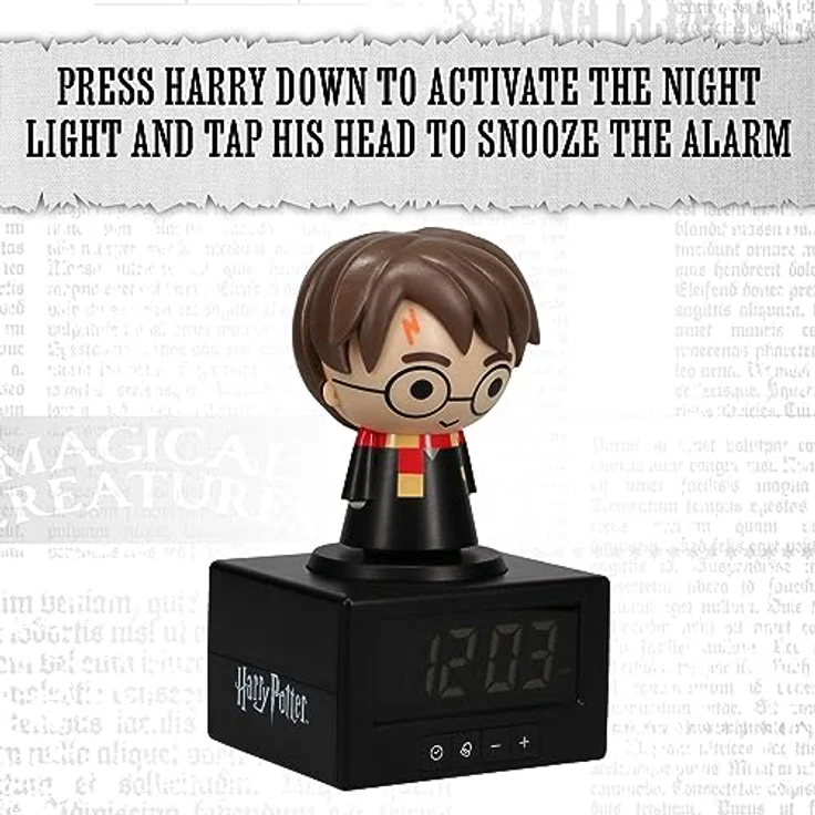 Paladone Harry Potter Digitaler Wecker, Nachtlicht und Stimmungslicht mit Weckerfunktion, Schwarz – Bild 3
