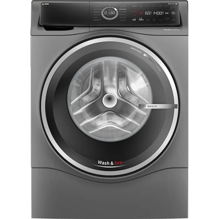 Bosch WNC254AS0, Serie 8, Smarter Waschtrockner, 10.5 kg Waschen & 6 kg Trocknen, 1400 UpM, i-Dos intelligente Waschmittel-Dosierung, entfernt 16 Fleckenarten, IronAssist mit Dampffunktion, AutoDry – Bild 1