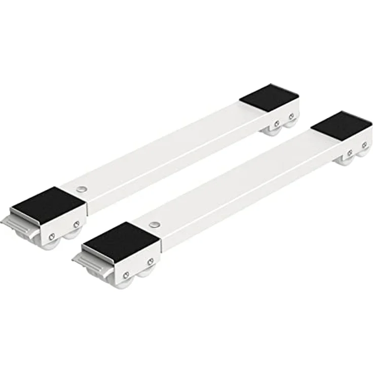 Ronlap Waschmaschinen Untergestell Transportroller, verstellbar von 44,5-72 cm, 24 Rollen mit Bremse, für Waschmaschinen, Wäschetrockner und Kühlschränke, Weiß – Bild 1