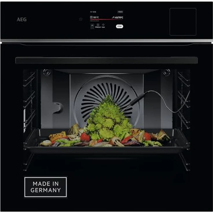 AEG TP8SB73ZAB Wifi Einbau-Dampfbackofen, Multidampfgarer mit 100% Auto-Dampf, SousVide-Funktion, Touch-Swipe-Display und Schritt-für-Schritt-Kochassistent, Made in Germany – Bild 1