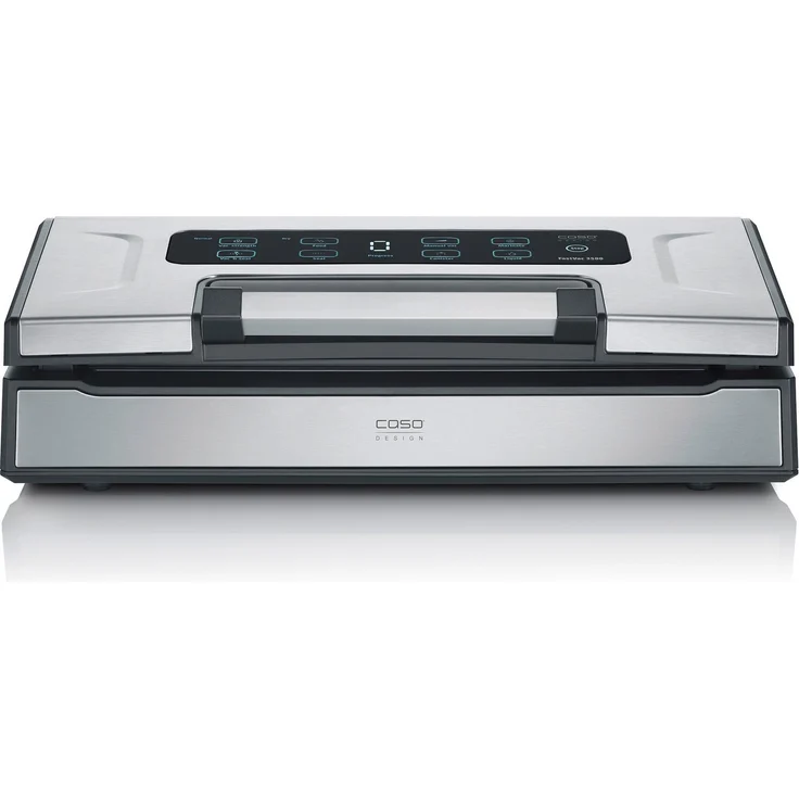 Caso Vakuumierer 1402 FastVac 3500, 180W, doppelte Schweißnaht, Marinierfunktion, Schwarz, mit integrierten Cutter und 35 cm Rollenbreite