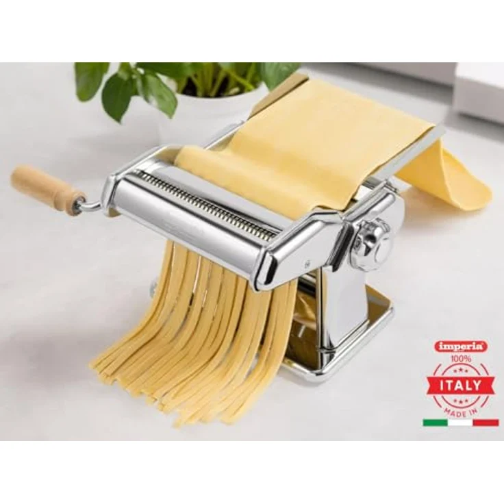 Imperia IPasta Fettuccine & Tagliolini 2/6,5 mm, Simplex Spaghetti (Ø2 mm) + Raviolamp 24 klassische Ravioli, hochwertige Nudelmaschine – Bild 2